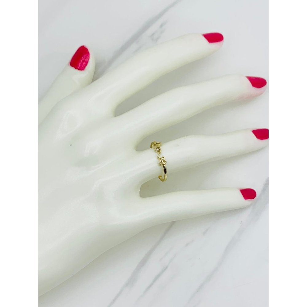 10k Solid Gold Ring Minimalist Stackable Love Siz… - image 3